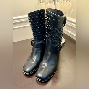 MICHAEL KORS  Bryn Studded Moto Boots Size 7M